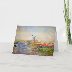 Cartão Claude Monet - Campo de Tulipas na Holanda