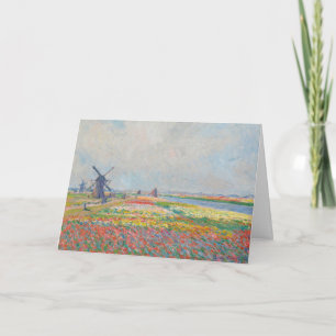 Cartão Claude Monet - Campos de Tulipas perto de Haia
