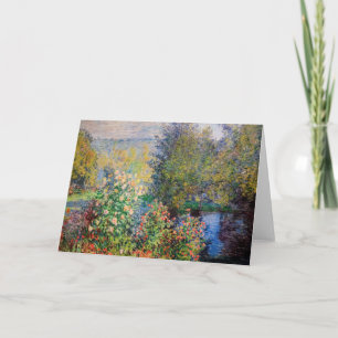 Cartão Claude Monet - Canto do Jardim em Montgeron