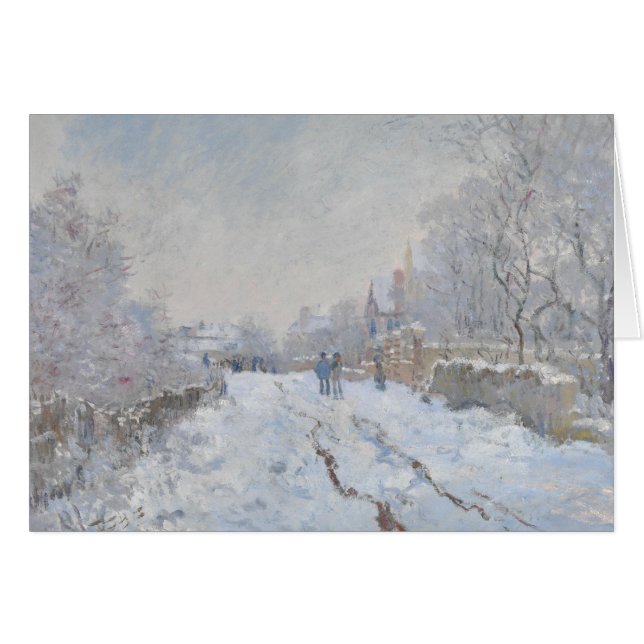 Cartão Claude Monet - Cena de Neve na Argentina (Frente Horizontal)