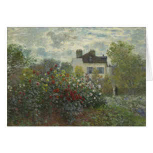 Cartão Claude Monet Garden no Argenteuil