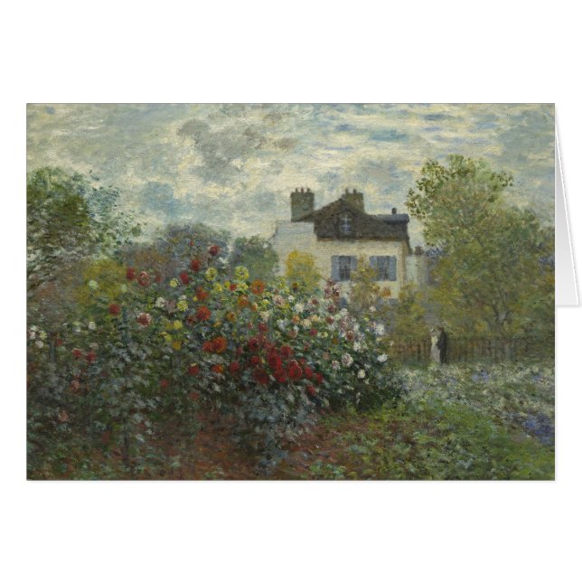 Cartão Claude Monet Garden no Argenteuil (Frente Horizontal)