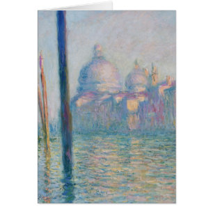 Cartão Claude Monet Grande Canal Veneza Itália Viagem