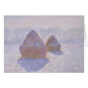 Cartão Claude Monet Haystacks Effect of Snow and Sun