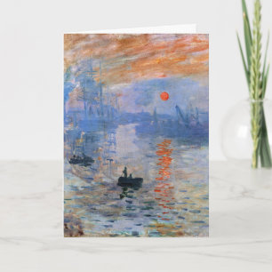 Cartão Claude Monet Impression Nascer do Sol 1872 Porto A