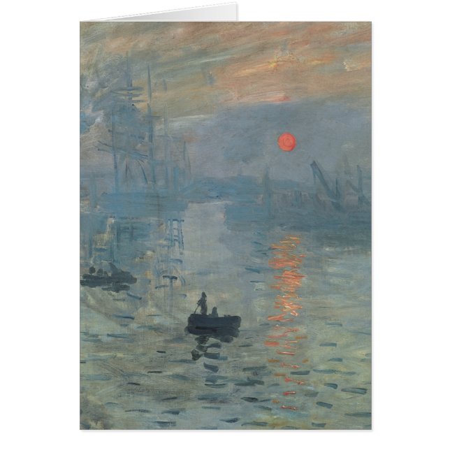 Cartão Claude Monet Impression Sunrise Soleil Levant (Frente)