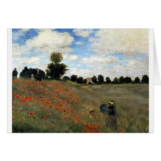 Cartão Claude Monet - Les Coquelicots (Frente Horizontal)