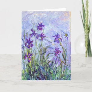 Cartão Claude Monet - Lilac Irises / Iris Mauves