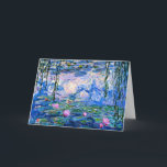 Cartão Claude Monet - Lírios Água, 1919,<br><div class="desc">Famous painting of Water Lily, 1919, por Claude Monet.</div>