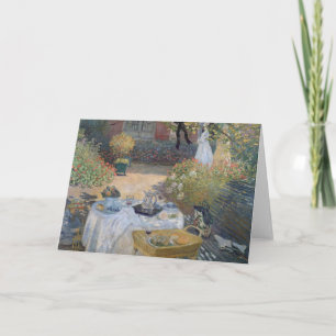 Cartão Claude Monet   Luncheon: Monet's garden Argenteuil