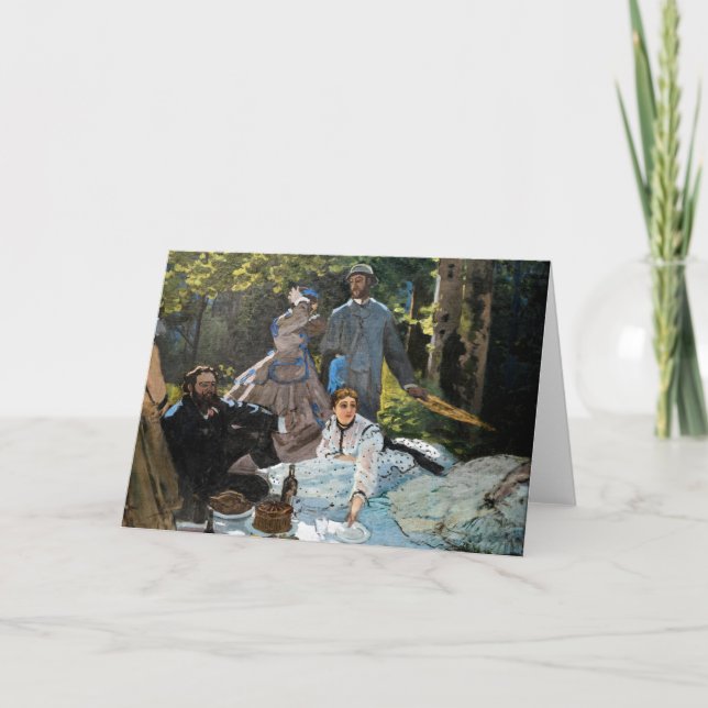 Cartão Claude Monet - Luncheon sobre a grama, Painel da D (Frente)