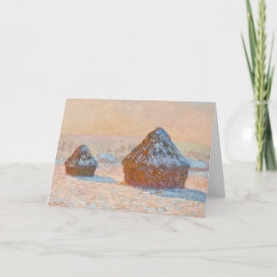 Cartão Claude Monet - Medas de Trigo, Efeito de Neve, Man