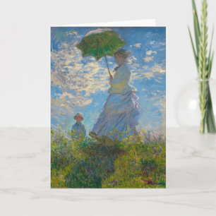 Cartão Claude Monet Mulher com Parasol