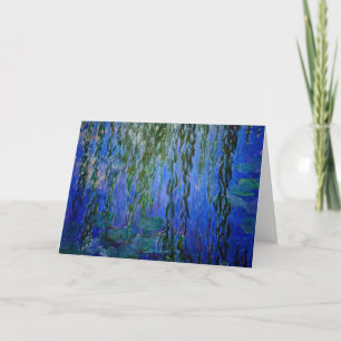 Cartão Claude Monet - Nenúfares com salgueiro chorão