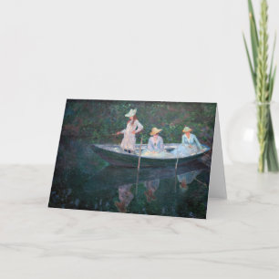 Cartão Claude Monet - No Barco Norueguês