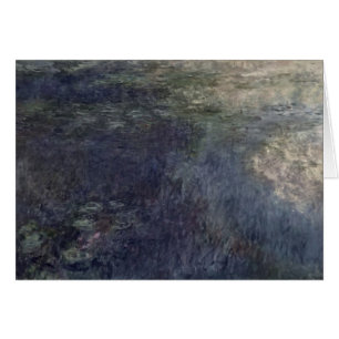Cartão Claude Monet   o Waterlilies as nuvens 1914-18