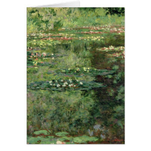 Cartão Claude Monet o Waterlily Lagoa, 1904