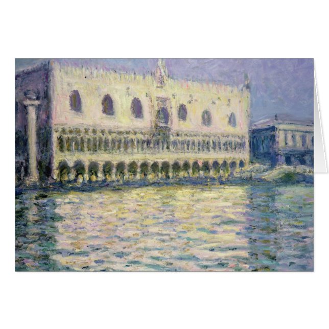Cartão Claude Monet | Palácio Ducal, Veneza, 1908 (Frente Horizontal)