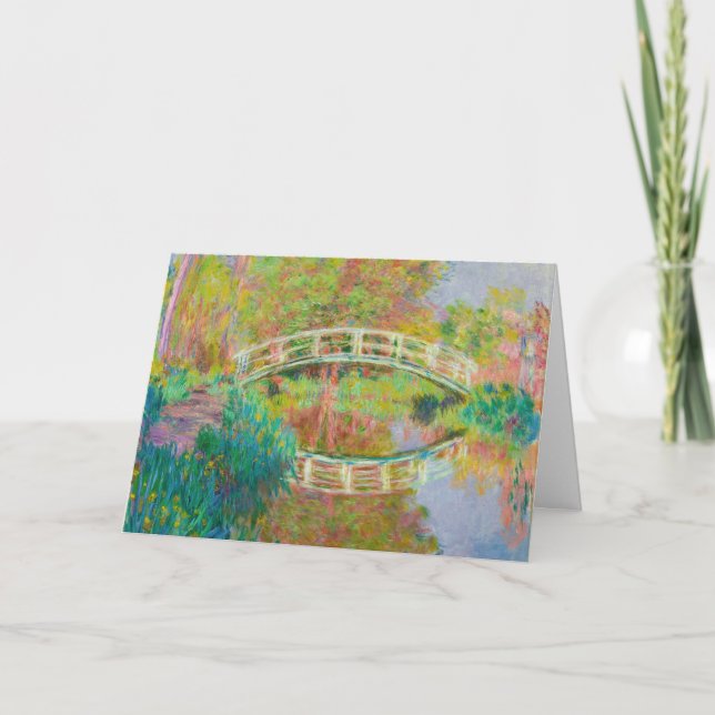 Cartão Claude Monet - Ponte Japonesa, Giverny (Frente)