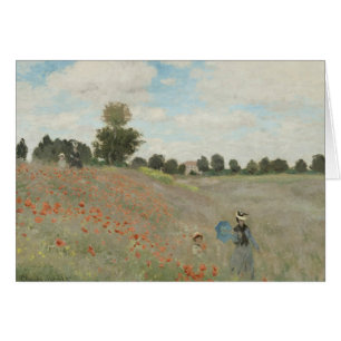 Cartão Claude Monet - Poppy Field
