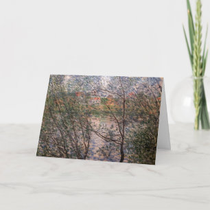 Cartão Claude Monet - Primavera através dos ramos