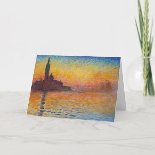 Cartão Claude Monet - San Giorgio Maggiore em Dusk