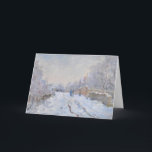 Cartão Claude Monet // Snow at Argenteuil<br><div class="desc">A work of the famous Impressionist artist Claude Monet.</div>