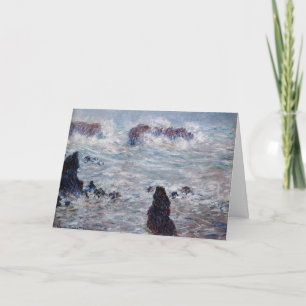 Cartão Claude Monet - Tempestade na costa de Belle-Ile