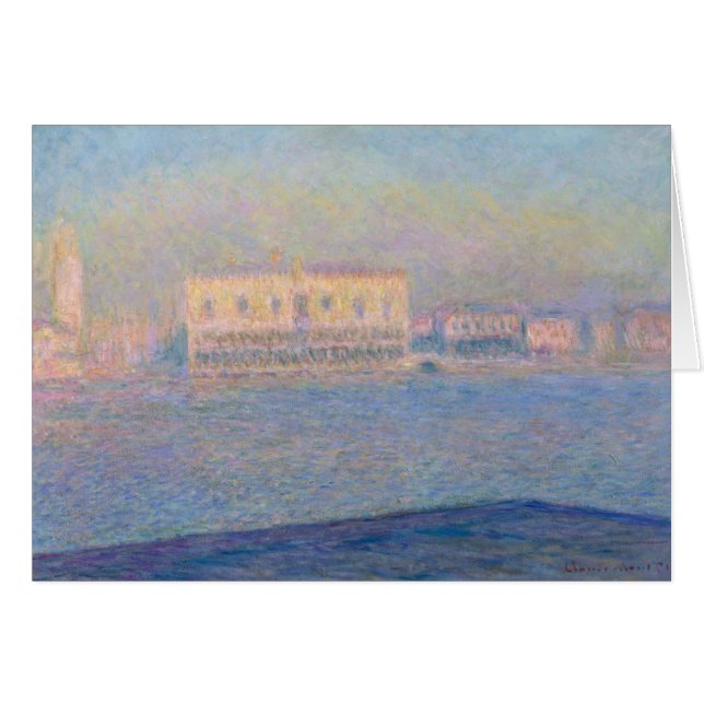 Cartão Claude Monet | The Doge's Palace Seen from San Gio (Frente Horizontal)