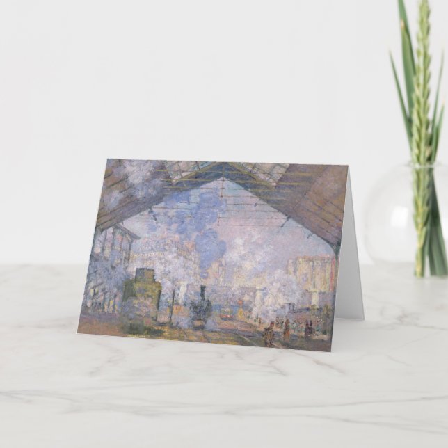 Cartão Claude Monet | The Gare St. Lazare, 1877 (Frente)