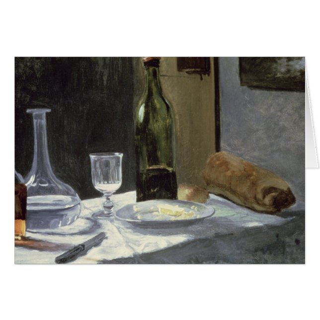 Cartão Claude Monet | Vida Estática com Garrafas (Frente Horizontal)