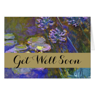 Cartão Claude Monet Water Lily Agapanthus