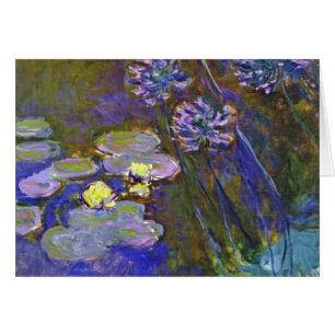 Cartão Claude Monet Water Lily Agapanthus