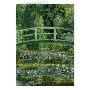 Cartão Claude Monet Water Lily e Ponte Japonesa
