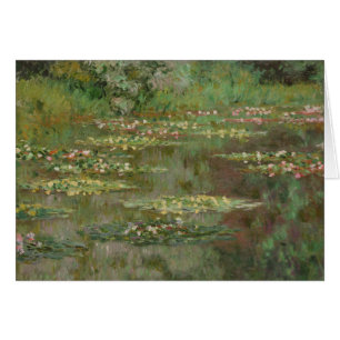 Cartão Claude Monet   Waterlilies ou a lagoa do lírio de