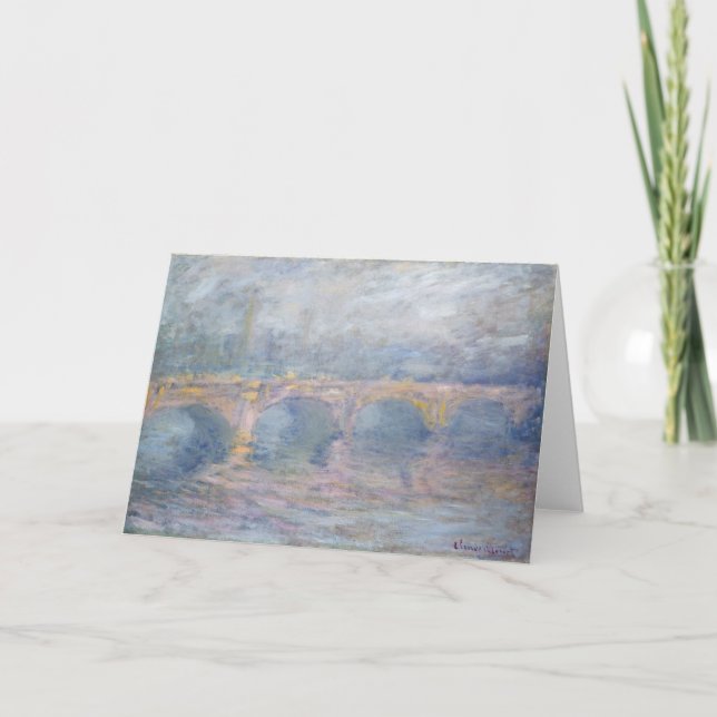 Cartão Claude Monet | Waterloo Bridge, Londres, em Sunset (Frente)