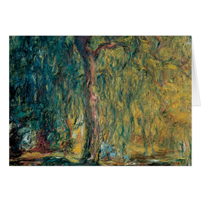 Cartão Claude Monet's Weeping Willow (Frente horizontal)
