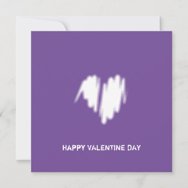 Cartão Clean Monocrome Modern Classy Vibe Love Heart (Frente)