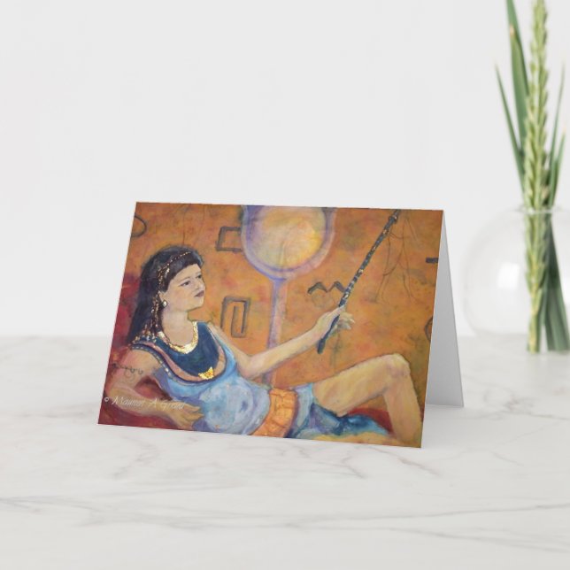 Cartão Cleopatra's Reign Greeting Card by Maureen A. Gira (Frente)