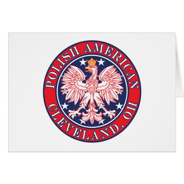 Cartão Cleveland Ohio Polonês (Frente Horizontal)