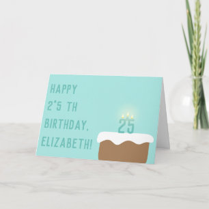 Cartão Clever 32º Aniversário 2^5 Velas de Bolo Exponen