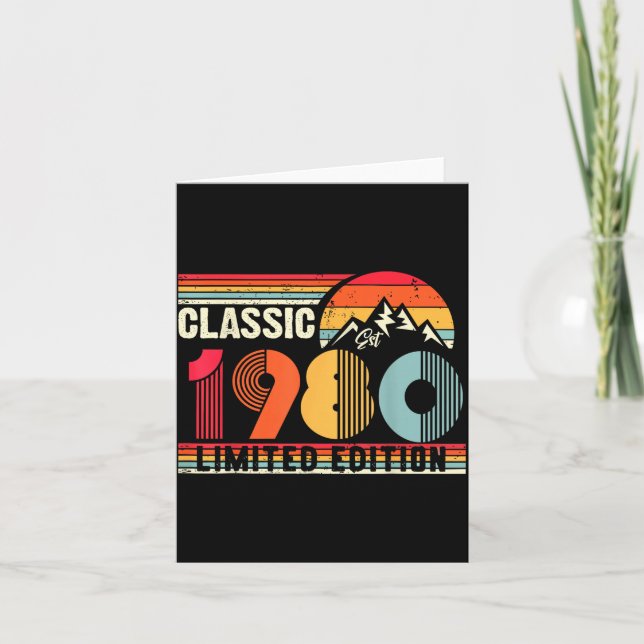 Cartão Clic 1980 Limited Edition 45 Year Old 45th Birthda (Frente)