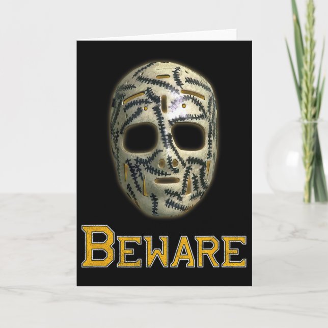 Cartão Clic 70s Hockey Mask Boston Cheevers Stitches Bewa (Frente)