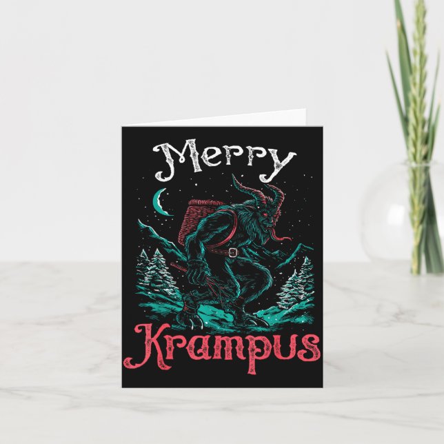 Cartão Clic Folklore Christmas Merry Krampus Festive Horr (Frente)