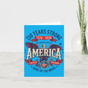 Cartão Clic Julho 4 2026 Vintage - 250 Anos Forte EUA