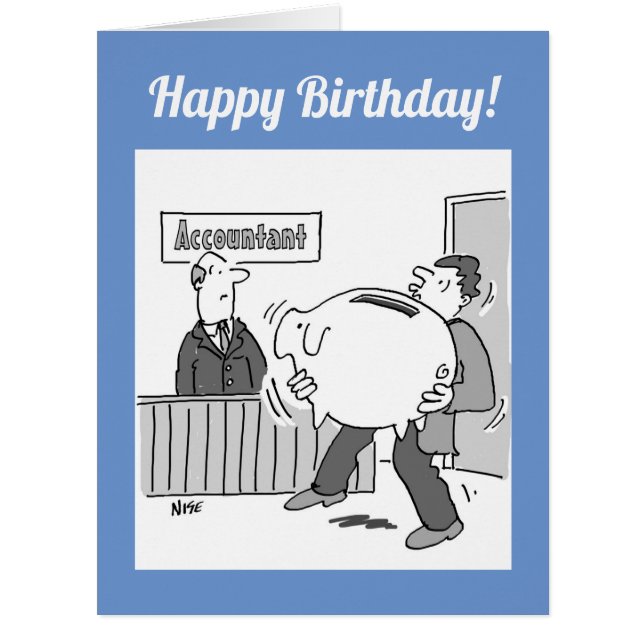 Cartão Cliente Contabilista com o Huge Piggy Bank (Frente)