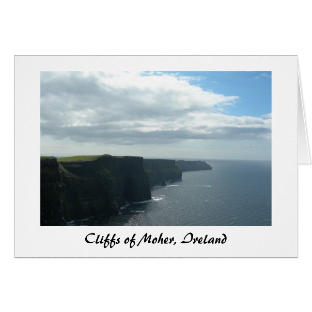 Cartão Cliff of Moher (Título) (Frente horizontal)