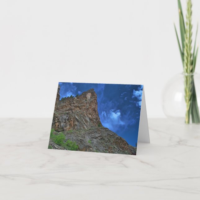 Cartão Cliffs and Clouds Note Card (blank) (Frente)