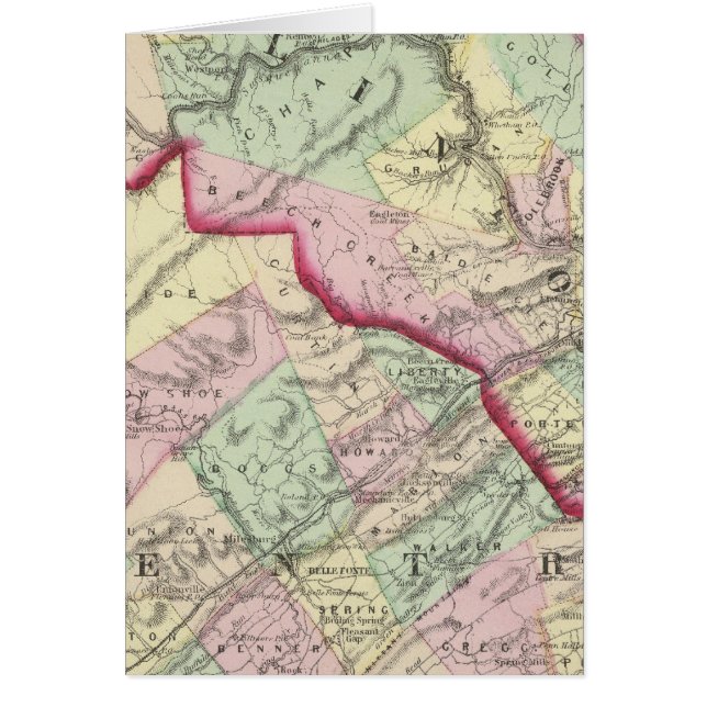 Cartão Clinton, condados centrais (Frente)