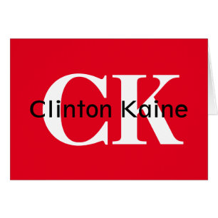 Cartão Clinton Kaine - CK 2016